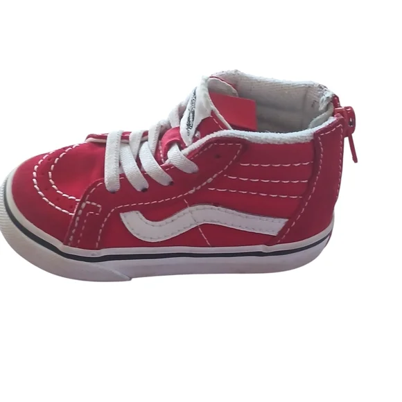 Vans Toddler Red SK8-Mid Reissue Back Zip Sneakers Size 6.0 - Picture 5 of 9